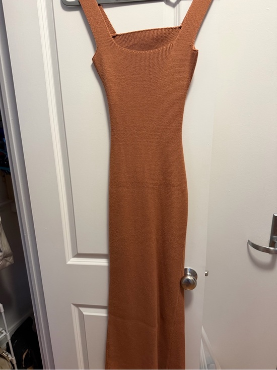 Isalis Dresses & Skirts - Sleeveless Ribbed Maxi Dress in Rust